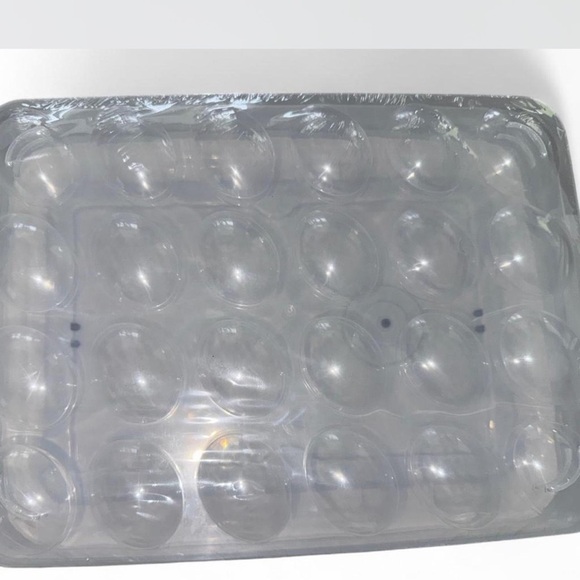 None Other - Fridge Egg Holder Organizer- 24 Count Clear Plastic Storage Box with Lid, BPA